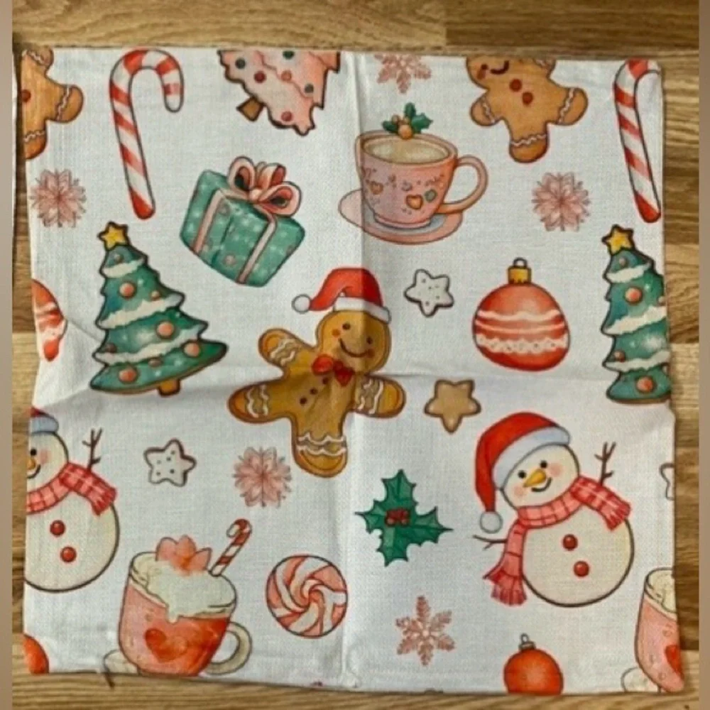 Joyful Merry & Blessed Holiday Pillow Cases NWOT